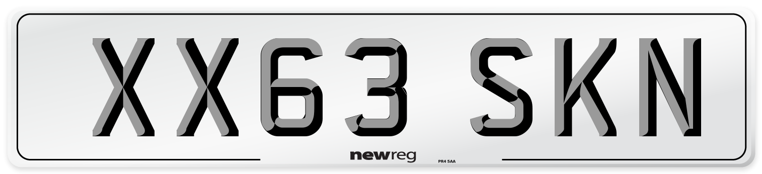 XX63 SKN Number Plate from New Reg